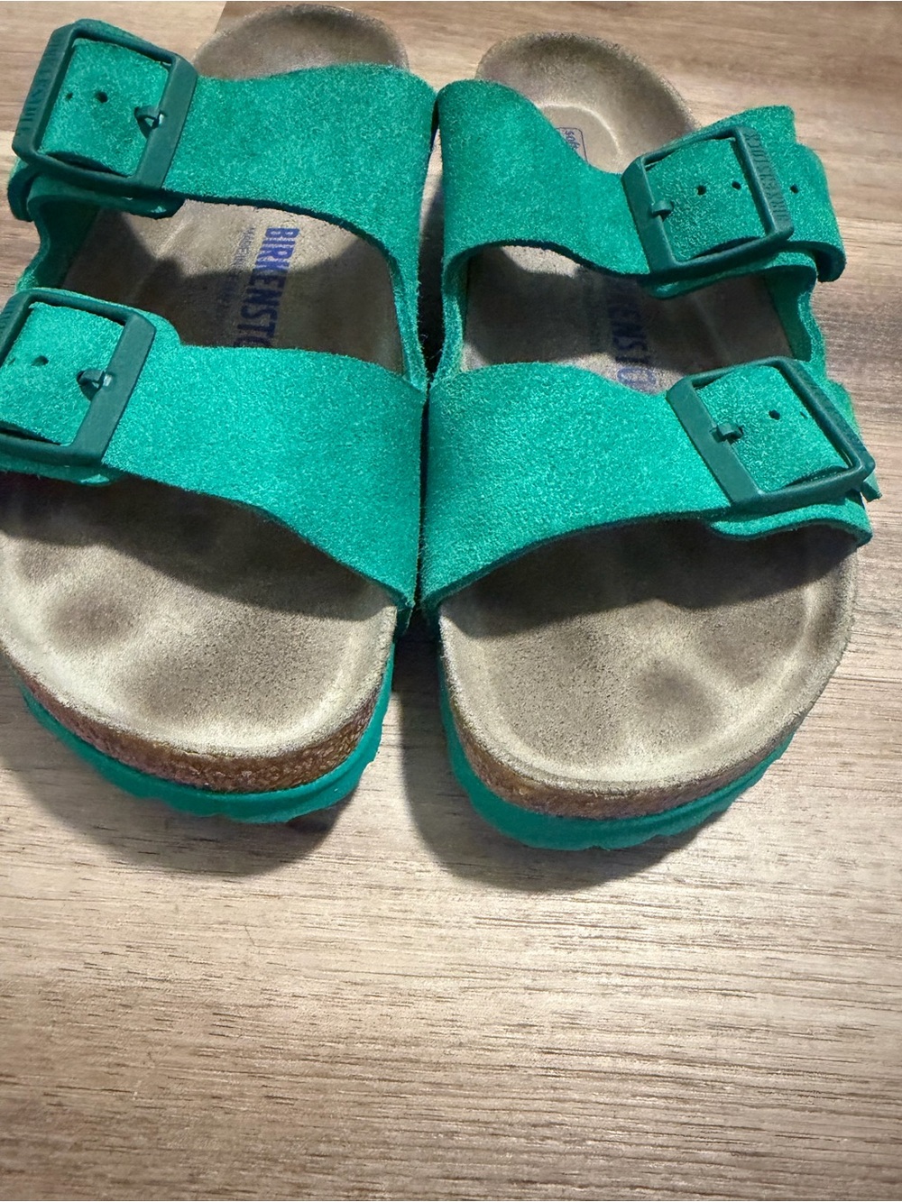 Birkenstock Arizona Digital Green Suede Sandals Womens EU 39 US 8 - Picture 9 of 10